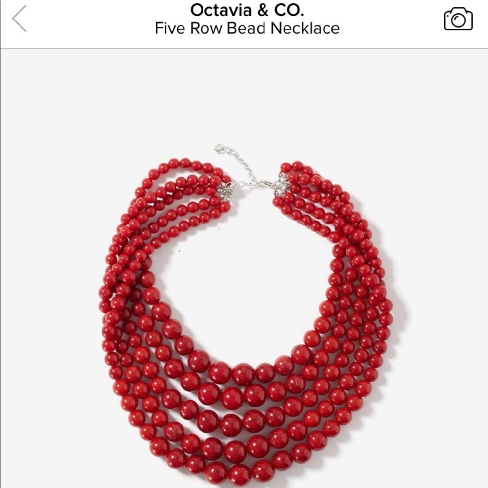 Octavia and company five row beaded necklace